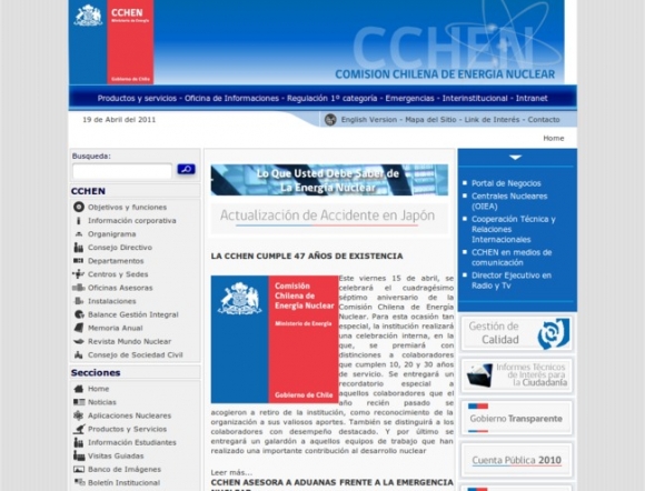 ComisiÃ³n Chilena de EnergÃ­a Nuclear