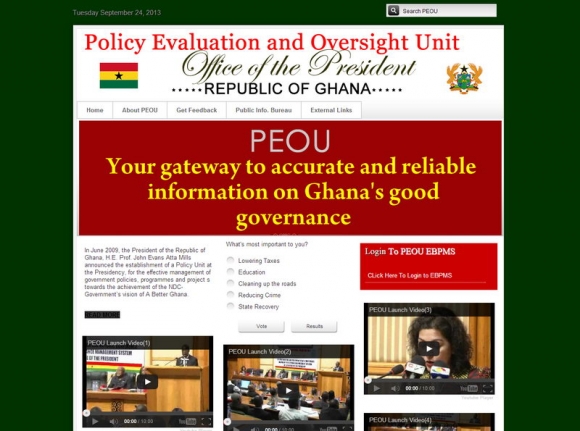Policy Evaluation and Oversight Unit - Office Of the President - Republic of Ghana