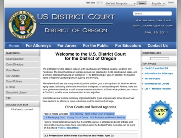 US District Court Oregon