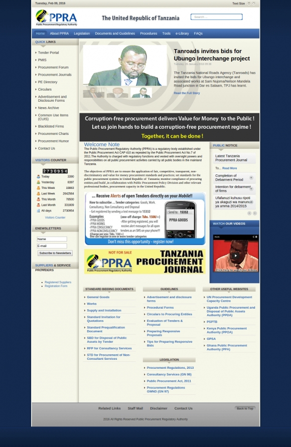 The PPRA website