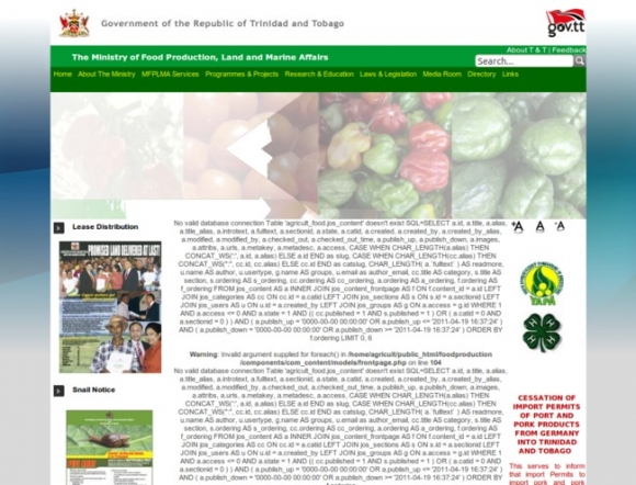 The Ministry of Food Production, Land and Marine Affairs