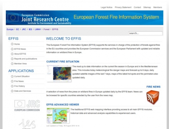 European Forest Fire Information System
