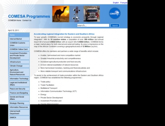 Common Market for Eastern and Southern Africa Programmes(COMESA)