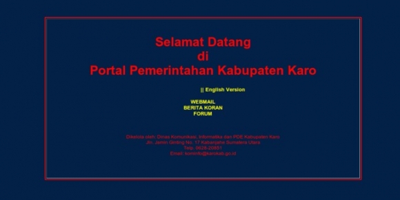 Karo Regency of North Sumatera Province