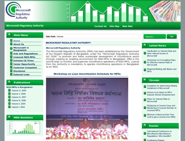 Microcredit Regulatory Authority Explore Government Websites Built